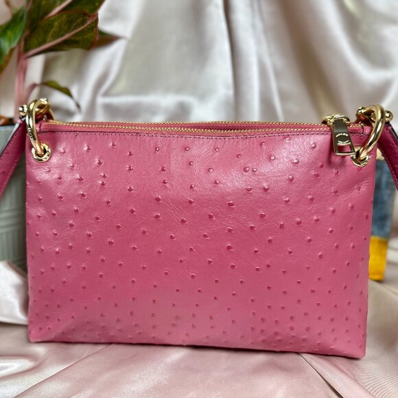 Coach Mia Crossbody – Ostrich-Embossed Leather in Pink (Style No. F76644) - Picture 3 of 14